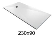 Shower tray 230x90 cm extra flat in resin - MUNICH XL