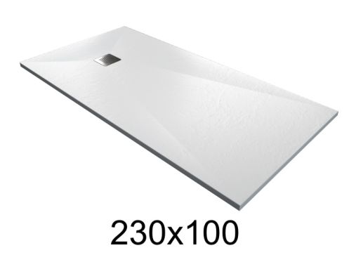 Shower tray 230x100 cm extra flat in resin - MUNICH XL