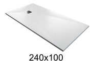 Shower tray 240x100 cm extra flat in resin - MUNICH XL