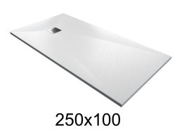 Shower tray 250x100 cm extra flat in resin - MUNICH XL