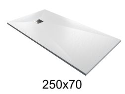 Shower tray 250x70 cm extra flat in resin - MUNICH XL