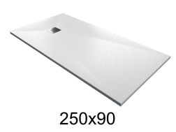 Shower tray 250x90 cm extra flat in resin - MUNICH XL