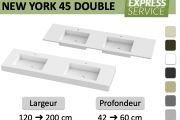 Custom-made double-sin top suspended or built-in – NEW YORK 45 DOUBLE