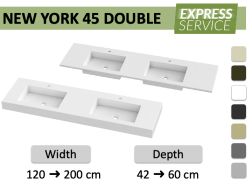 Custom-made double-sin top suspended or built-in – NEW YORK 45 DOUBLE