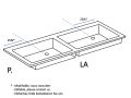 Custom-made double-sin top suspended or built-in – NEW YORK 45 DOUBLE