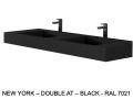 Custom-made double-sin top suspended or built-in – NEW YORK 45 DOUBLE