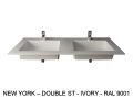 Custom-made double-sin top suspended or built-in – NEW YORK 45 DOUBLE