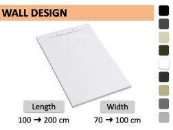 Custom-Made Shower Tray with Wall Drain WALL DESIGN