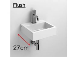 Hands washbasin, 27 x 28 cm, white ceramic - CLOU FLUSH 1