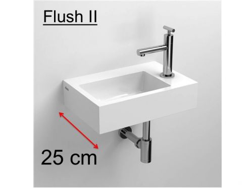 Washbasin, 25 x 36 cm, with tap hole - FLUSH 2