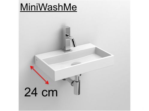 Washbasin, 24 x 38 cm, with drilling taps - MINI WASH ME 38